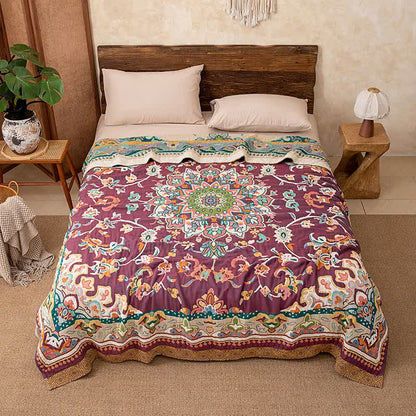 Retro Ethnic Style Cotton Blanket - image 5