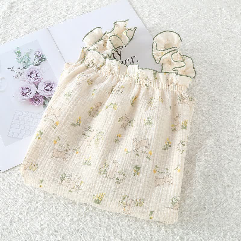 Cotton Ruffle Bunny Cami Nightgown - image 1