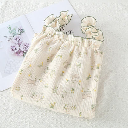 Cotton Ruffle Bunny Cami Nightgown - image 1
