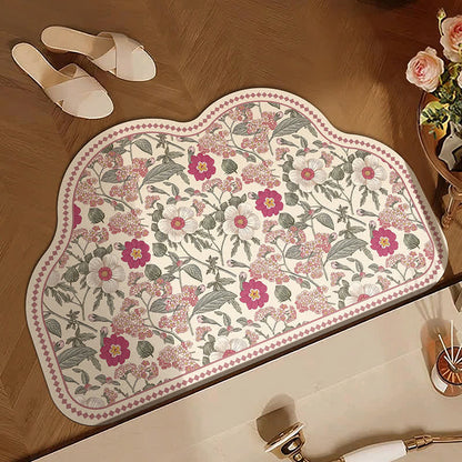 Vintage Floral Diatom Mud Bath Mat - image 3