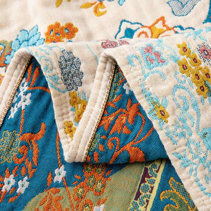 Vintage Style Cotton Tassel Quilt Blanket - image 5