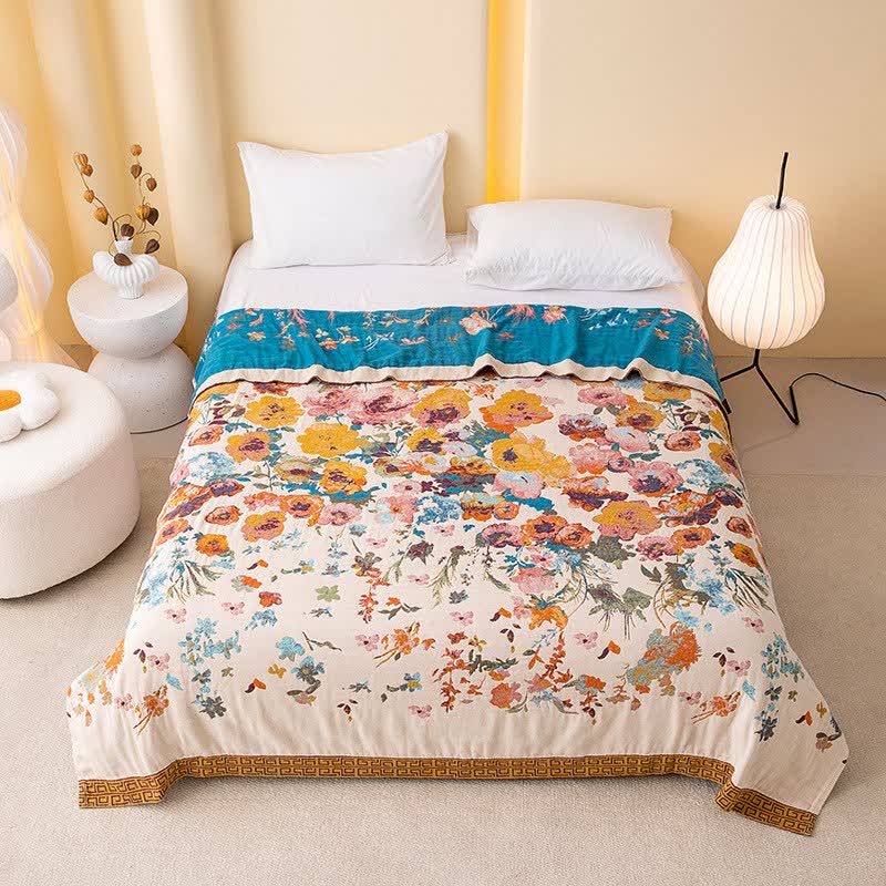 Floral Garden Pure Cotton Blanket - image 4