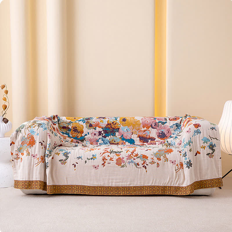 Floral Garden Pure Cotton Quilt Blanket - image 4