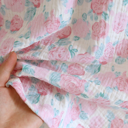 Romantic Floral Cotton Gauze Sleeveless Pajamas - image 6