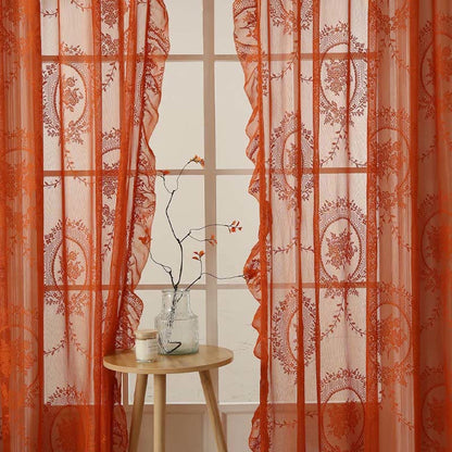 Cottage Lace Sheer Curtain with Ruffle Trim - image 10