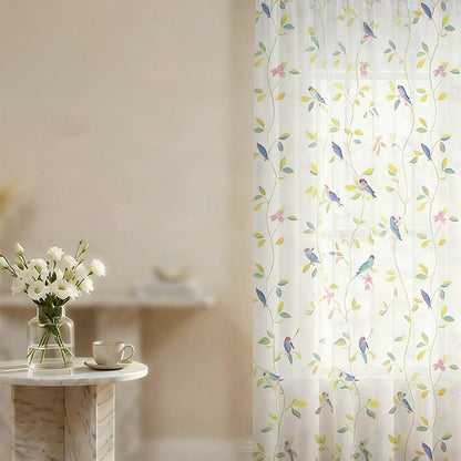 Country Style Bird & Leaf Curtain - image 6