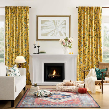 Vintage Country Bird & Floral Curtain - image 16