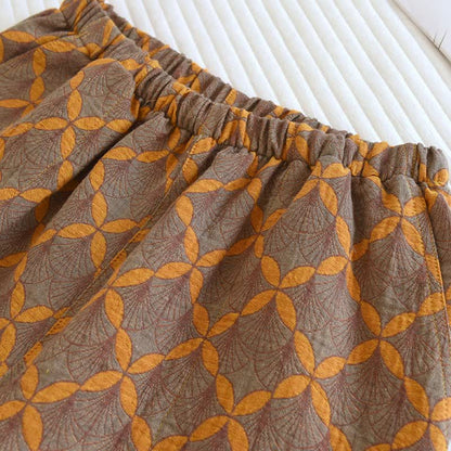Yellow Plaid Cotton Gauze Pajama Shorts - image 3
