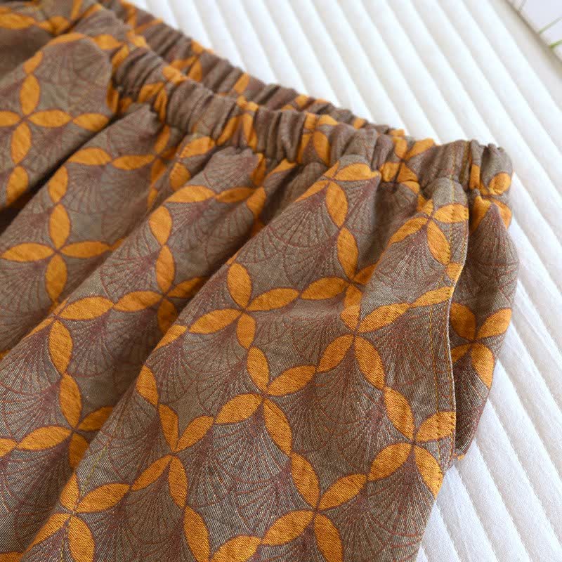 Yellow Plaid Cotton Gauze Pajama Shorts - image 2