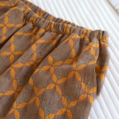 Yellow Plaid Cotton Gauze Pajama Shorts - image 2