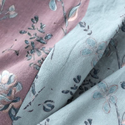 Double Gauze Blooming Floral Cotton Kimono Robe - image 6