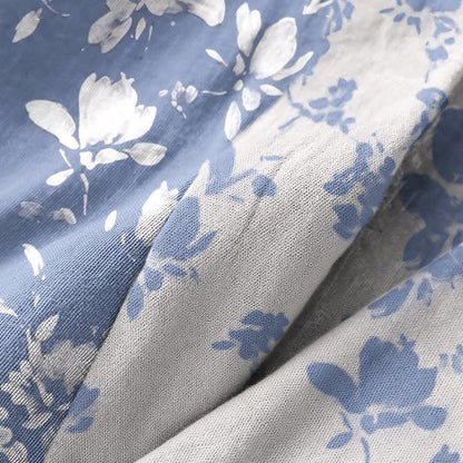 Double Gauze Elegant Floral Cotton Kimono Robe - image 12