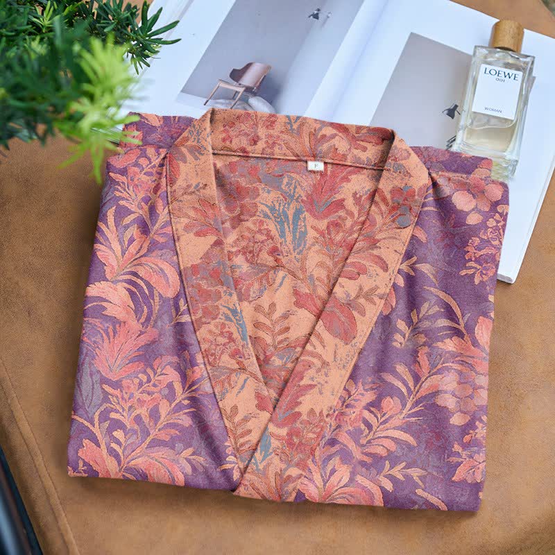Botanical Lavender Cotton Double Gauze Robe - image 3