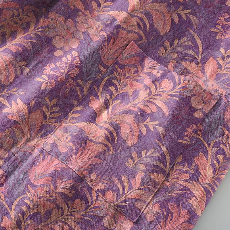 Botanical Lavender Cotton Double Gauze Robe - image 5