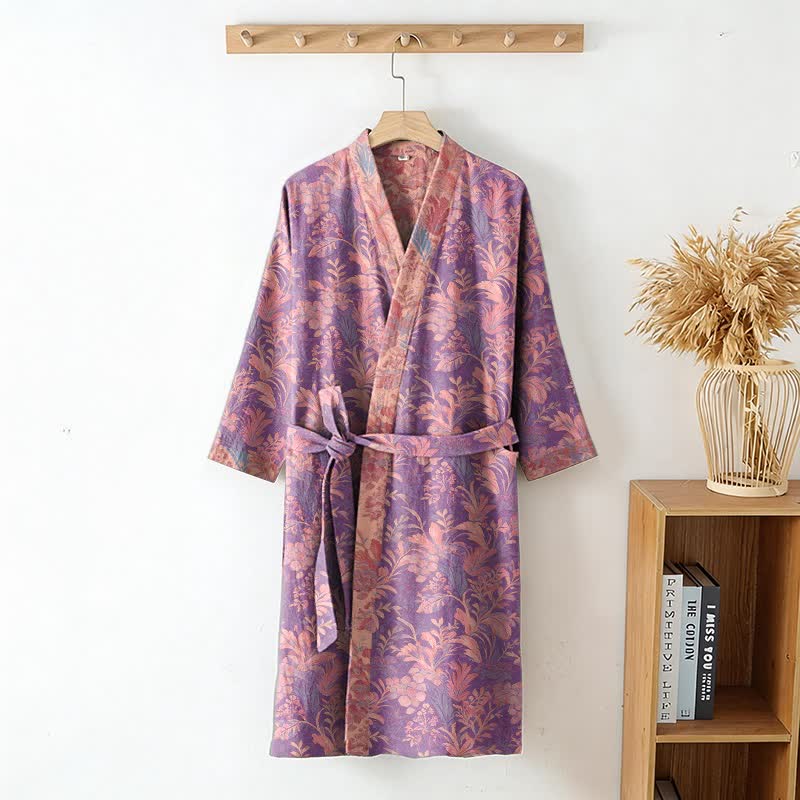 Botanical Lavender Cotton Double Gauze Robe - image 2