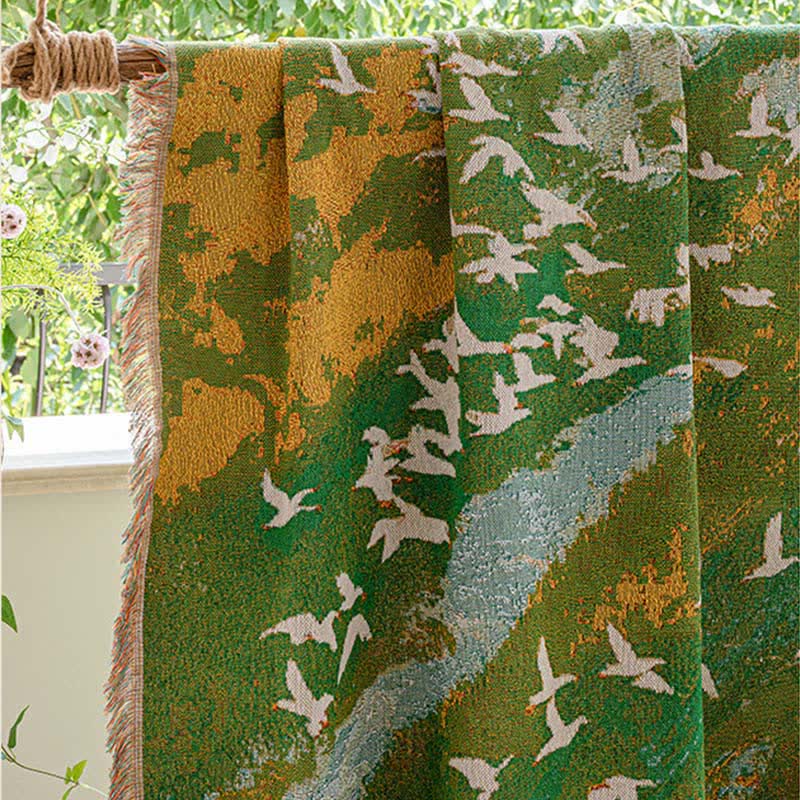 Oil Painting Style Bird Throw Blanket - image 7