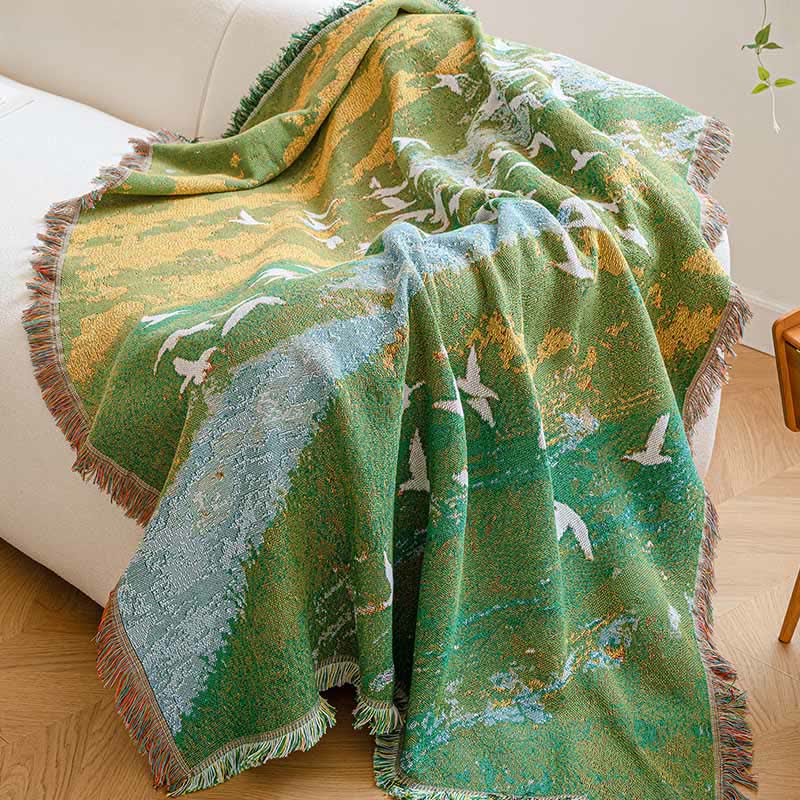 Oil Painting Style Bird Throw Blanket - image 5