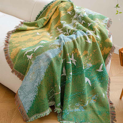 Oil Painting Style Bird Throw Blanket - image 5