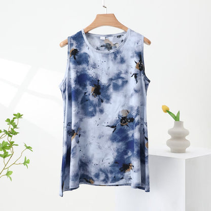 Blue Tie-Dye Tank & Pants Pajama Set - image 4