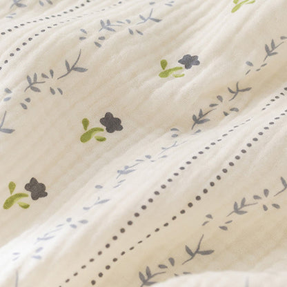 Striped Floral Cotton Gauze Camisole Nightgown - image 10