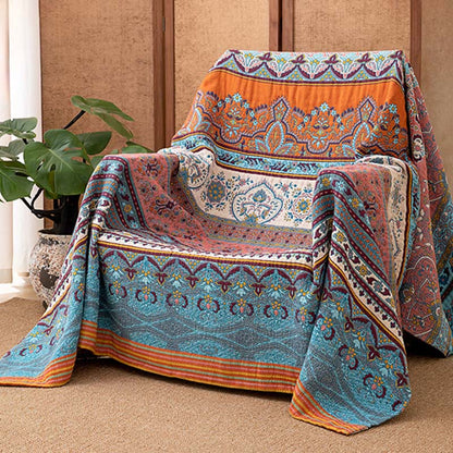 Retro Stripe Pattern Cotton Quilt Blanket - image 2