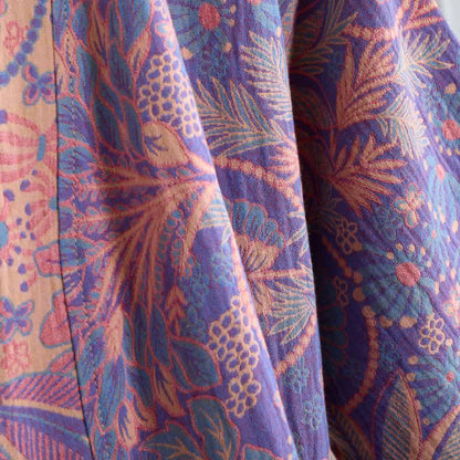 Jungle Leaf Short Sleeve Cotton Robe - image 5