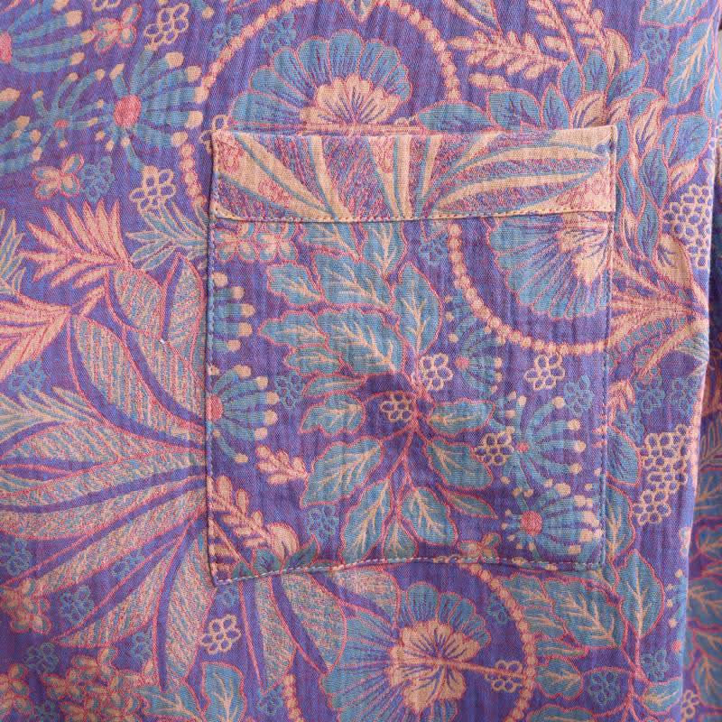 Jungle Leaf Short Sleeve Cotton Robe - image 4