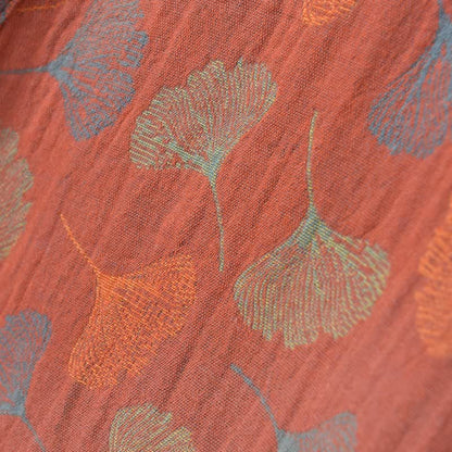 Ginkgo Leaf Cotton Gauze Yukata Robe - image 13