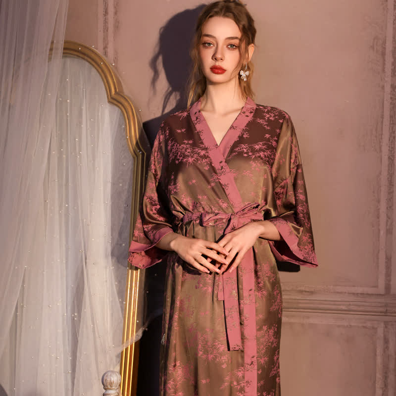 Botanical Branch 3/4 Sleeve Robe - image 2