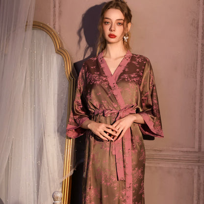 Botanical Branch 3/4 Sleeve Robe - image 2