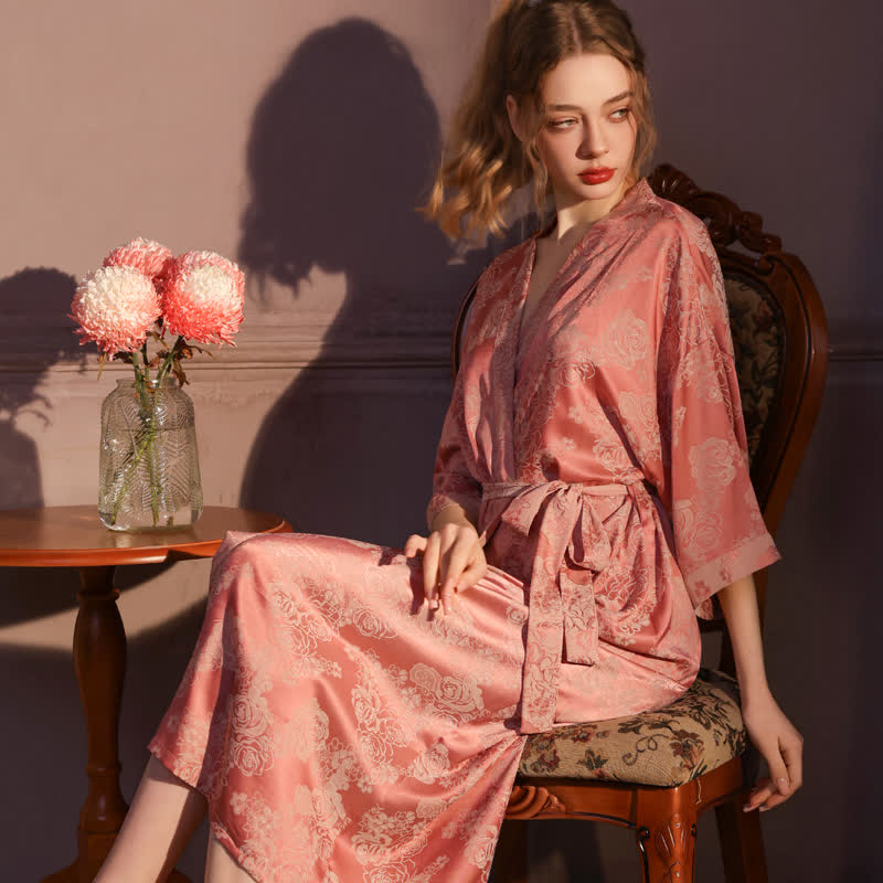 Romantic Rose 3/4 Sleeve Kimono Robe - image 2