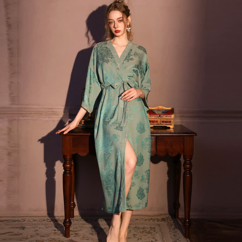 Luxury Floral 3/4 Sleeve Kimono Robe - image 1