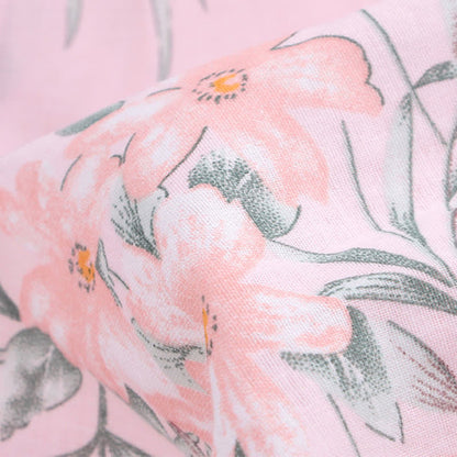 Pink Floral Cotton Gauze Kimono Robe - image 7