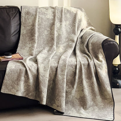 Subtle Floral Cotton Gauze Quilt Blanket - image 4