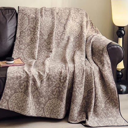 Vintage Pattern Cotton Gauze Quilt Blanket - image 4