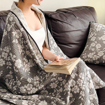 Pastoral Floral Cotton Gauze Quilt Blanket - image 5