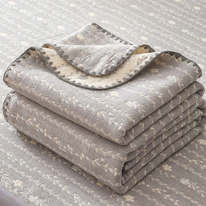 Leafy Stripe Cotton Gauze Quilt Blanket - image 7