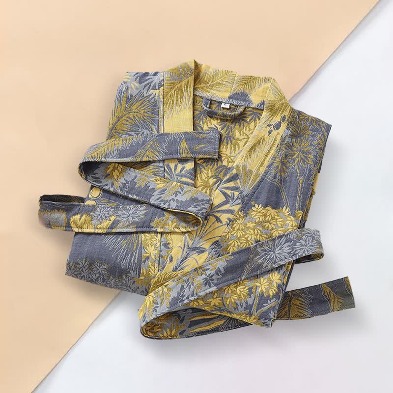 Artistic Forest Cotton Double Gauze Robe - image 1