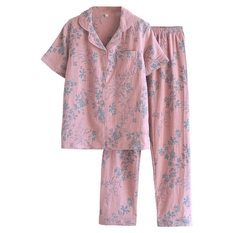 Branch & Floral Pure Cotton Pajama Set - image 14