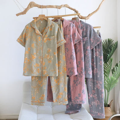 Branch & Floral Pure Cotton Pajama Set - image 2