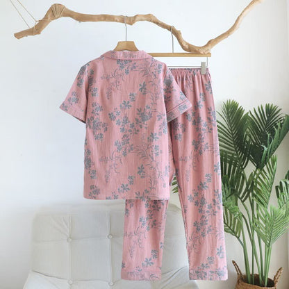 Branch & Floral Pure Cotton Pajama Set - image 4