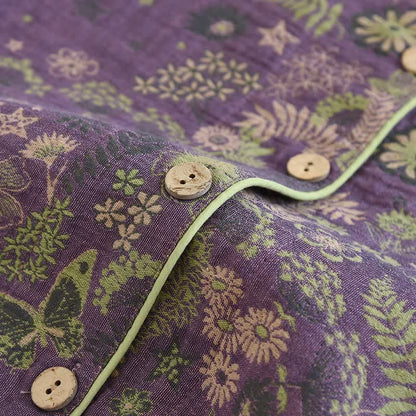 Purple Mimosa Cotton Double Gauze Pajamas - image 4