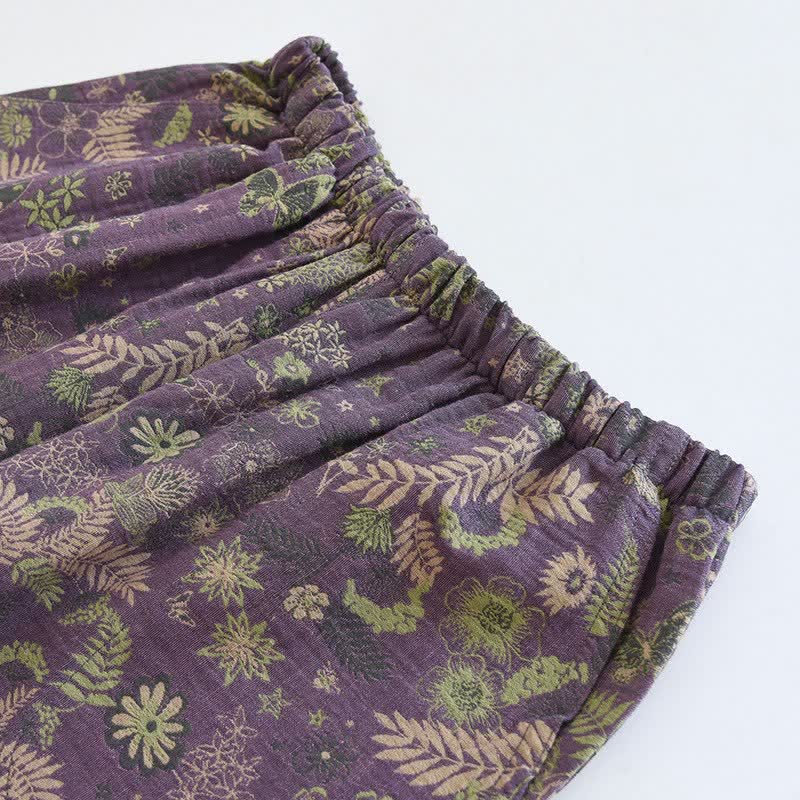Purple Mimosa Cotton Double Gauze Pajamas - image 8