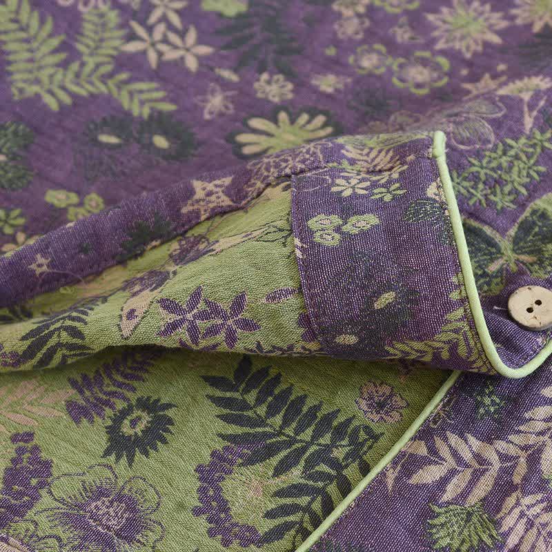 Purple Mimosa Cotton Double Gauze Pajamas - image 5