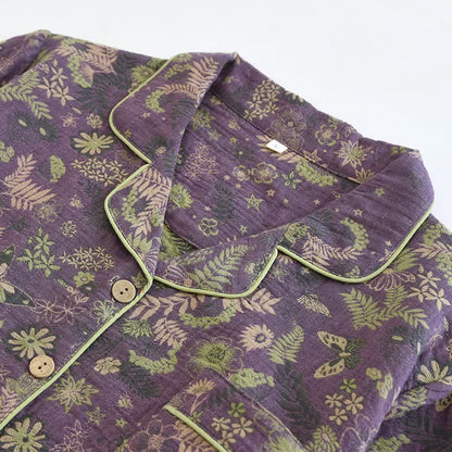 Purple Mimosa Cotton Double Gauze Pajamas - image 2