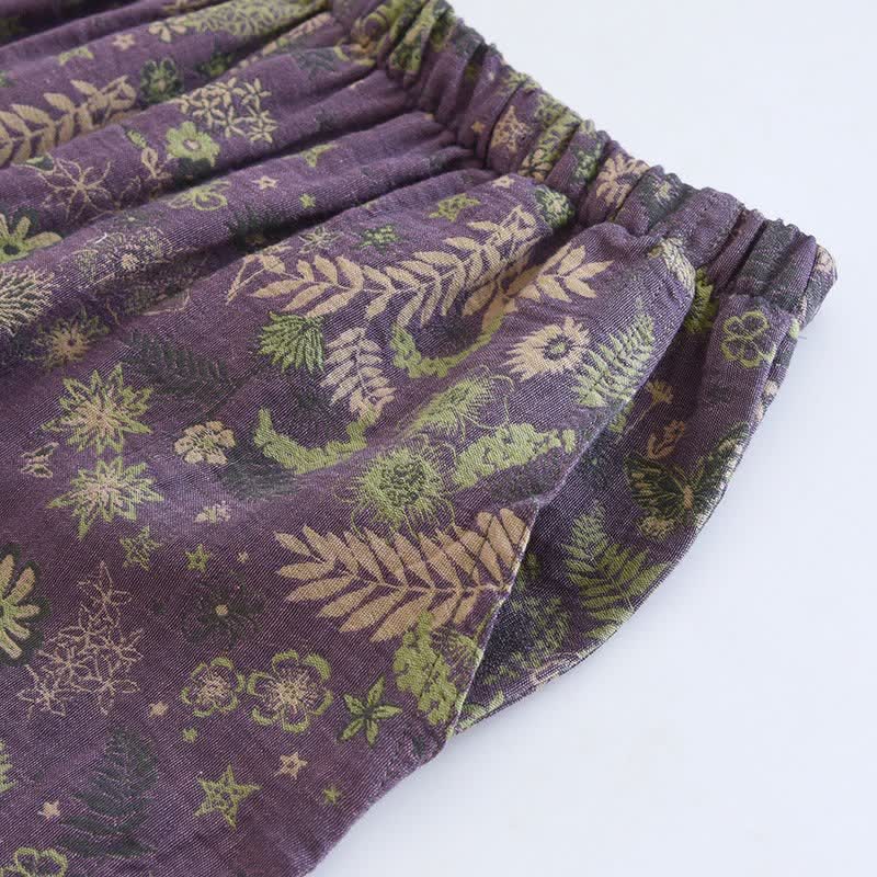 Purple Mimosa Cotton Double Gauze Pajamas - image 9