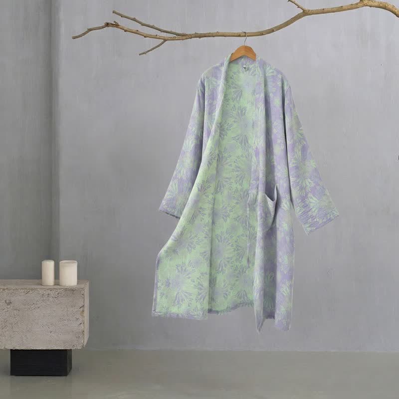 Peach Blossom Cotton Double Gauze Kimono Robe - image 0