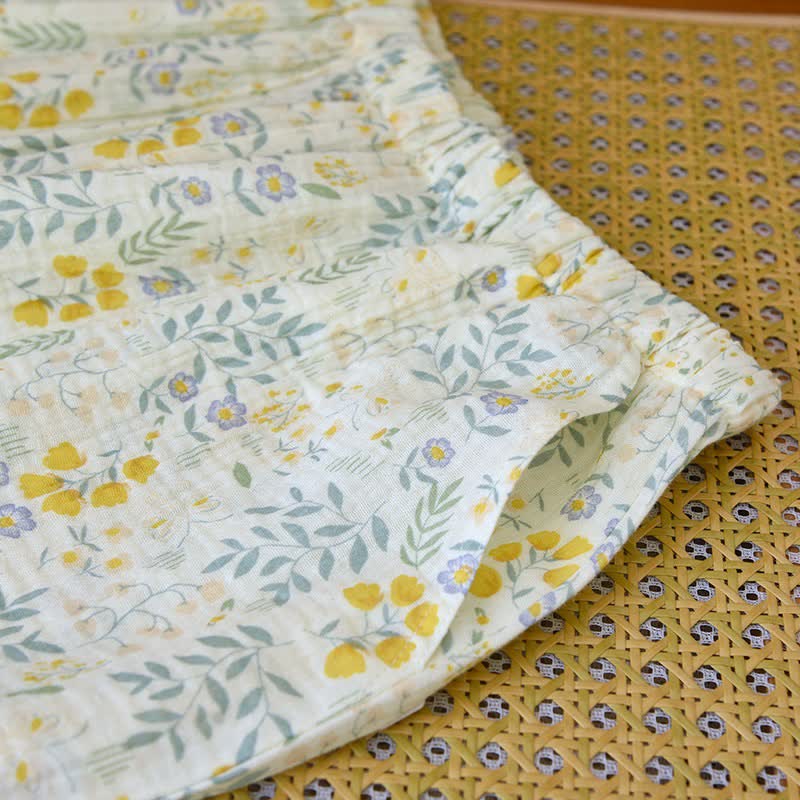 Tulip & Leaf Cotton Gauze Pajama Set - image 8
