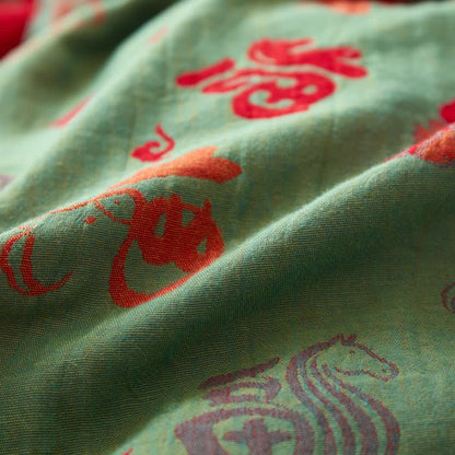 Oriental Horse Cotton Double Gauze Bedspread - image 5