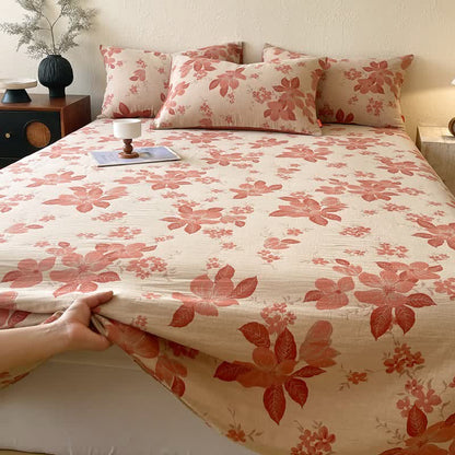 Floral Leaf Cotton Double Gauze Bedspread - image 3
